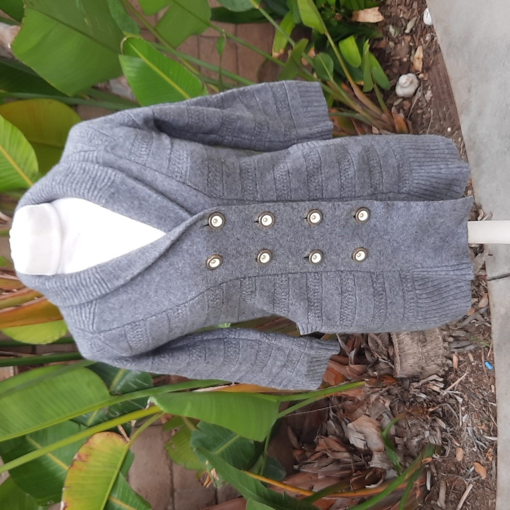 Juicy couture small grey knit sweater cardigan